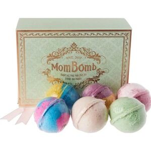 Mom Bomb Luxury Bath Bombs Set of 6 Mother Gift Body Soap Spa Aromatherapy